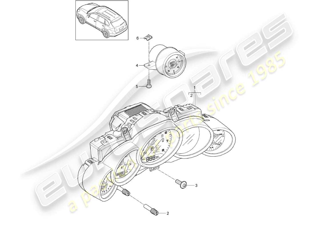 a part diagram from the porsche 2015 (cayenne e2 92a) parts catalogue