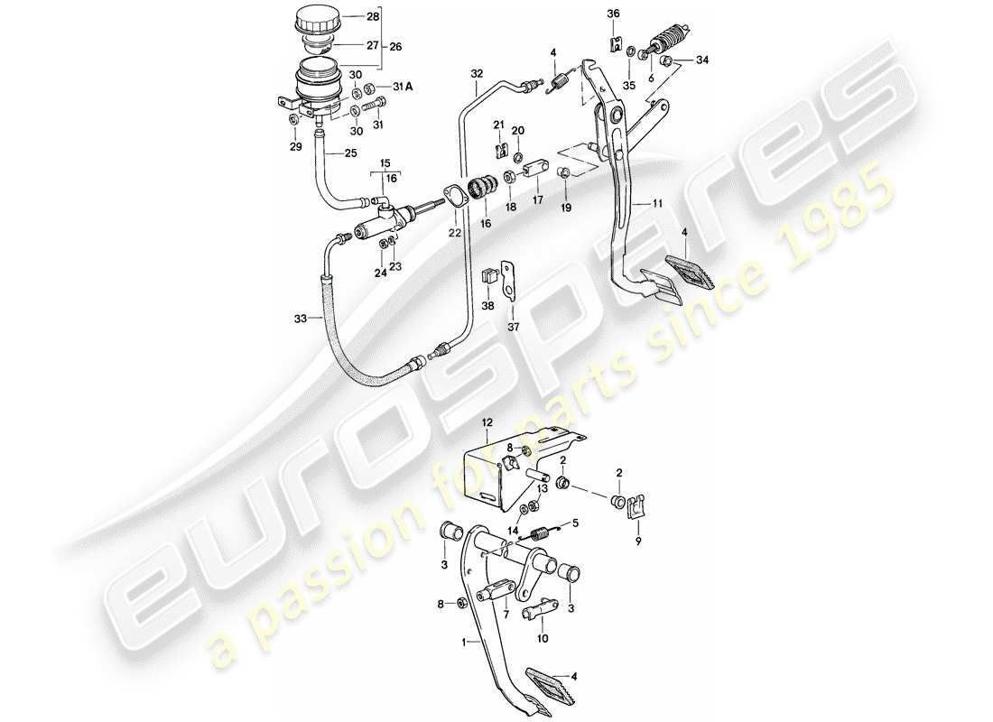 VIEW PARTS DIAGRAMS FROM THE PORSCHE 944 PARTS CATALOGUE a part diagram from the porsche 944 parts catalogue