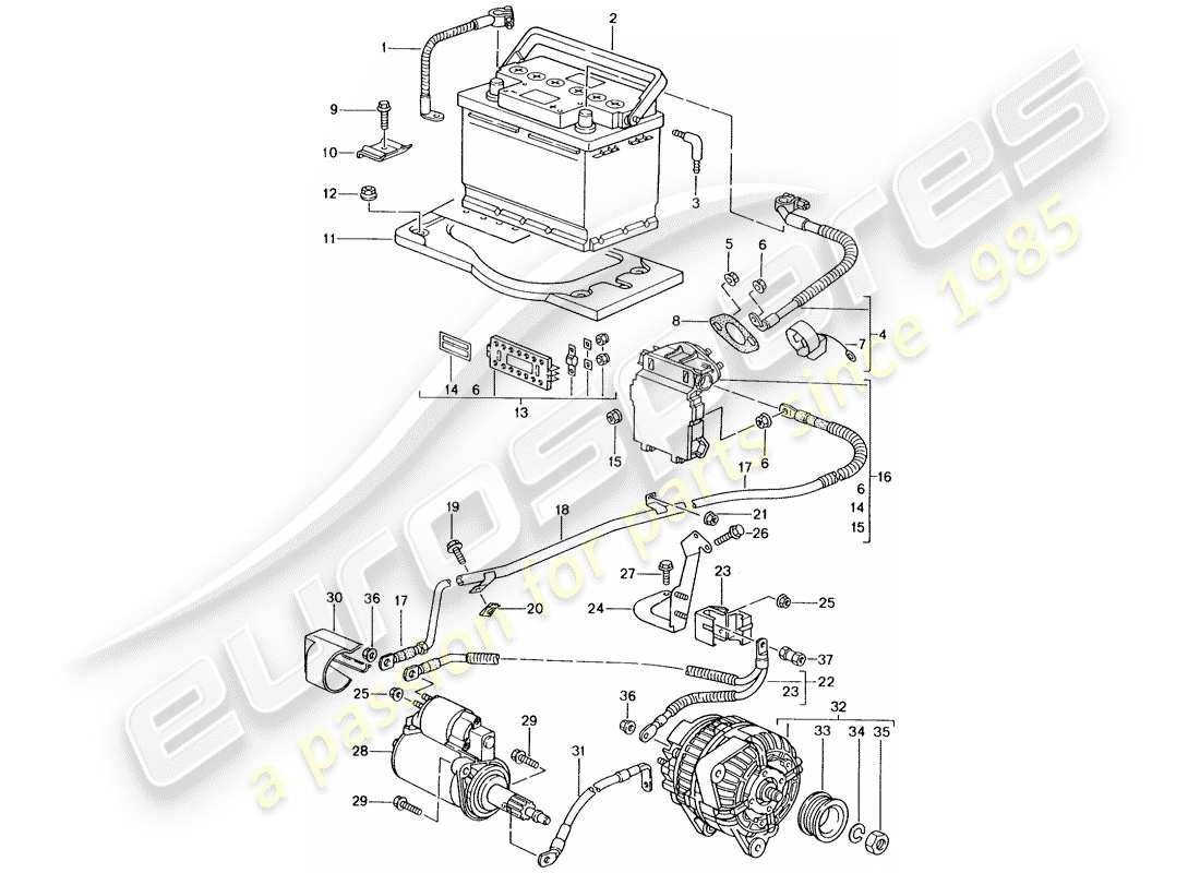 VIEW PARTS DIAGRAMS FROM THE PORSCHE 996 PARTS CATALOGUE a part diagram from the porsche 996 parts catalogue
