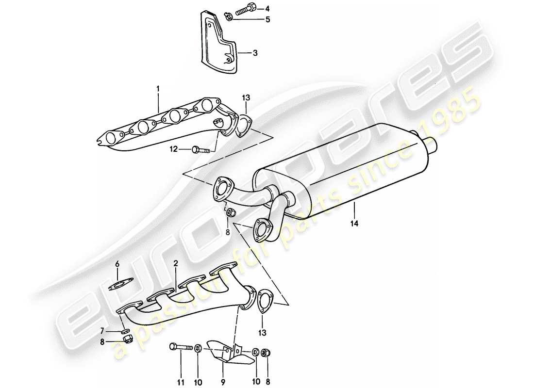 a part diagram from the porsche 928 parts catalogue