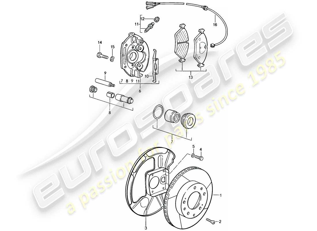 VIEW PARTS DIAGRAMS FROM THE PORSCHE 928 PARTS CATALOGUE a part diagram from the porsche 928 parts catalogue