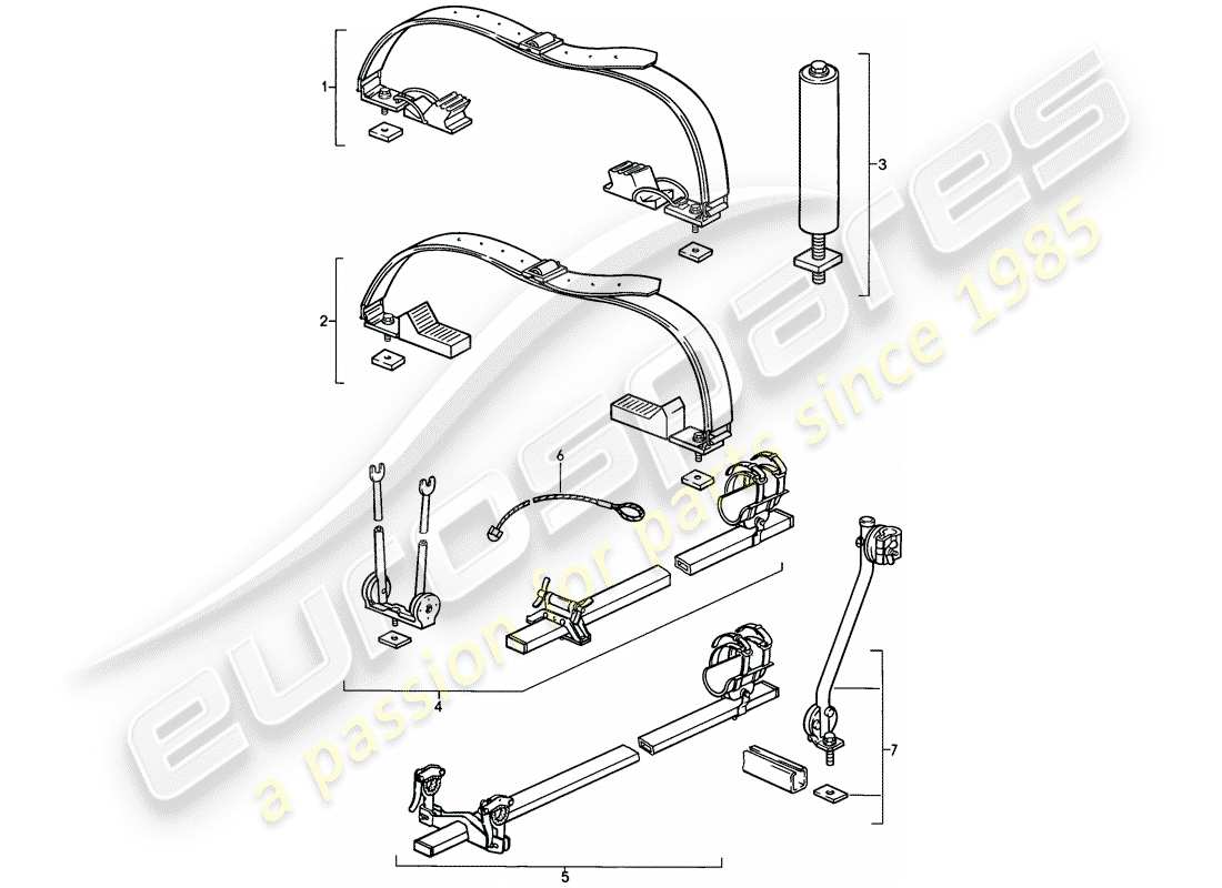 a part diagram from the porsche 928 parts catalogue