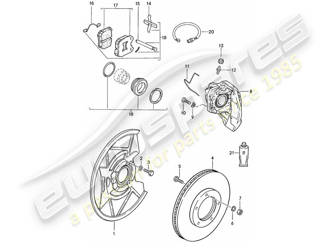 a part diagram from the porsche 944 parts catalogue