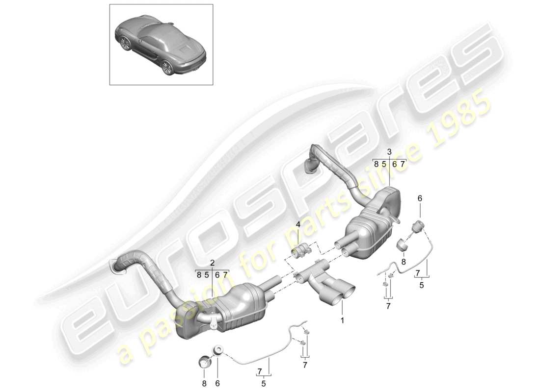 a part diagram from the porsche boxster parts catalogue