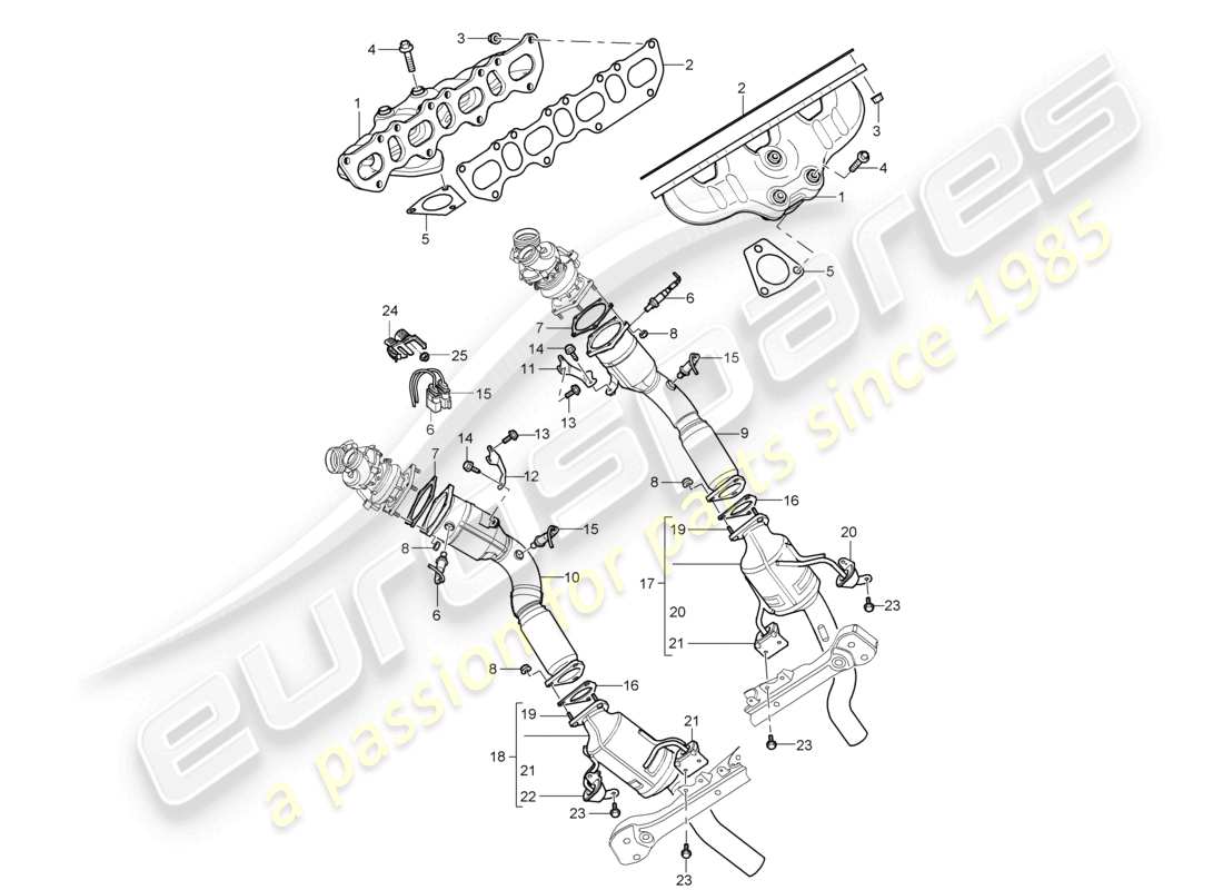 a part diagram from the porsche cayenne parts catalogue