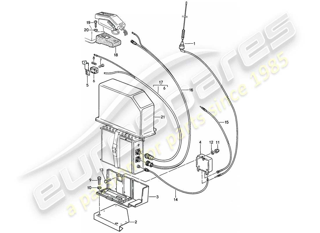 a part diagram from the porsche 911 parts catalogue