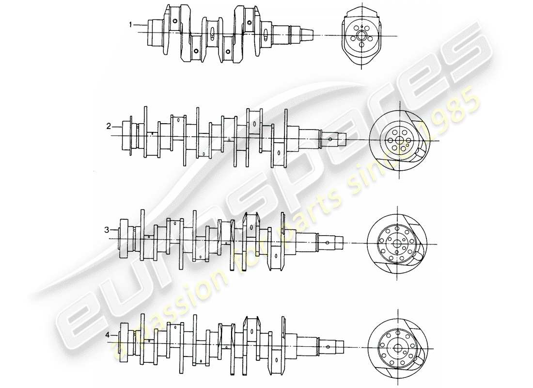 a part diagram from the porsche 1994 (refurbished and exchange catalogue) parts catalogue