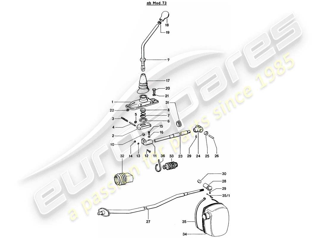 a part diagram from the porsche 914 parts catalogue