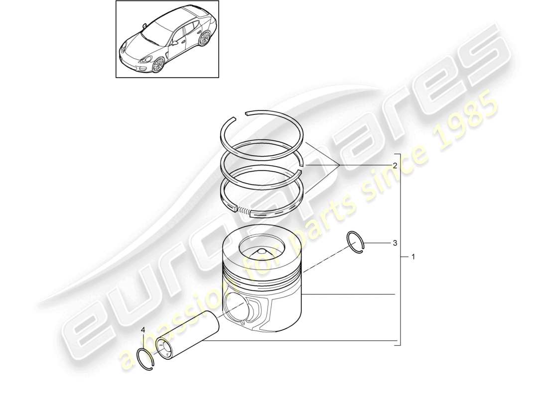 a part diagram from the porsche panamera parts catalogue