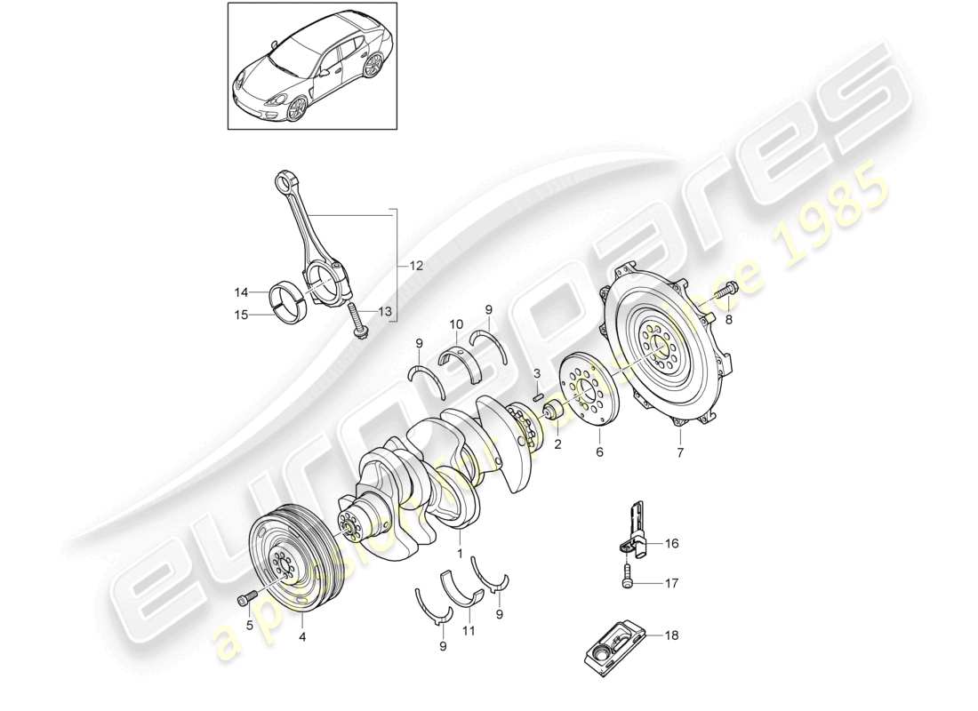 a part diagram from the porsche panamera parts catalogue