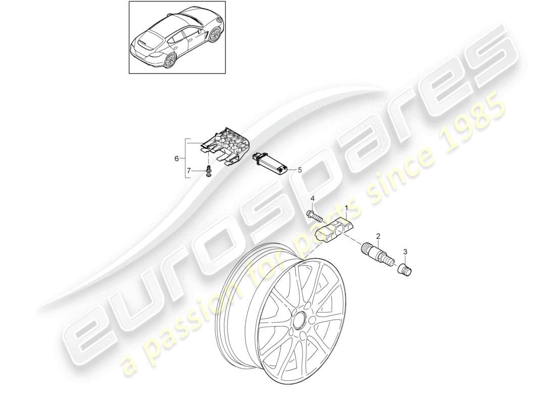 a part diagram from the porsche panamera parts catalogue