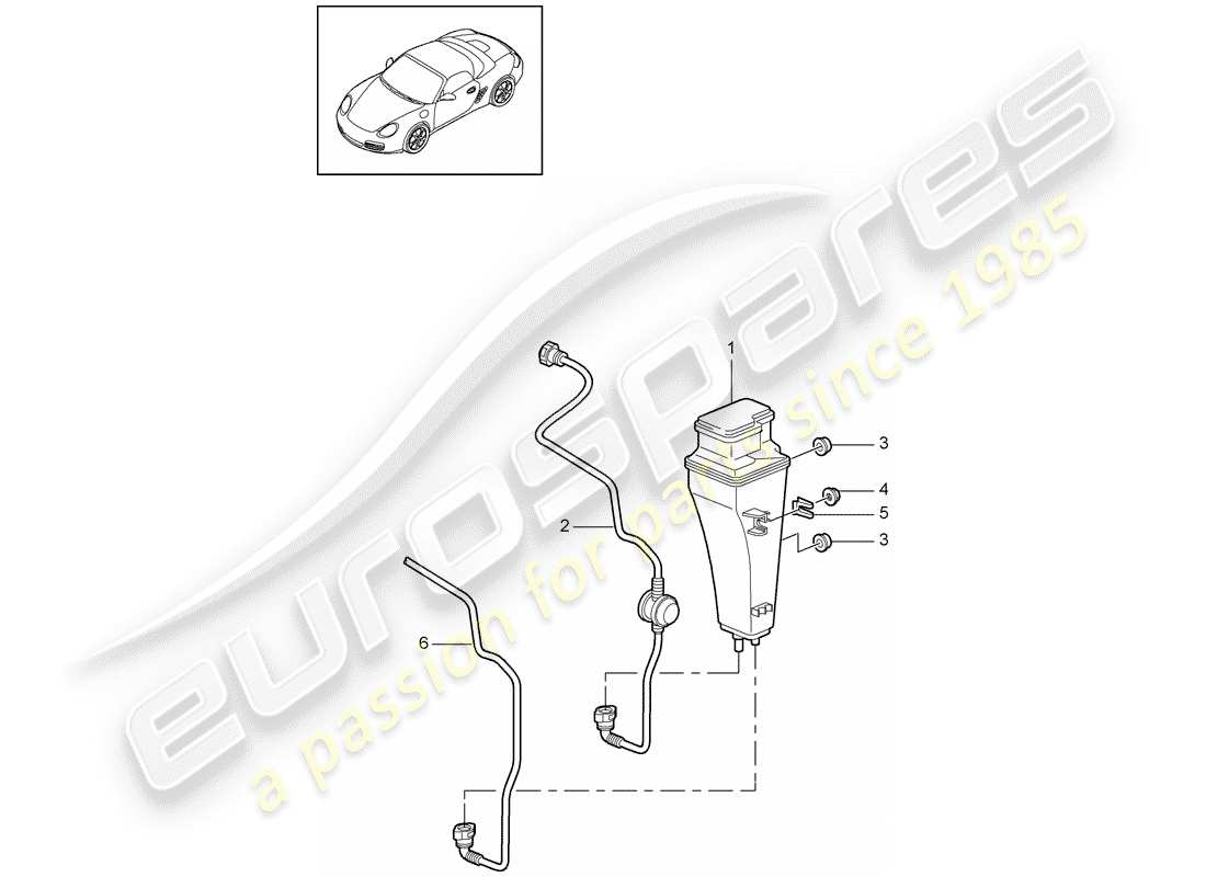 a part diagram from the porsche boxster parts catalogue