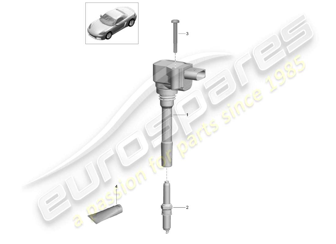 a part diagram from the porsche 2017 (718 boxster) parts catalogue