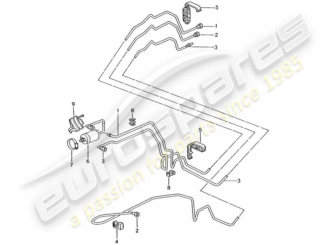 a part diagram from the porsche 996 parts catalogue