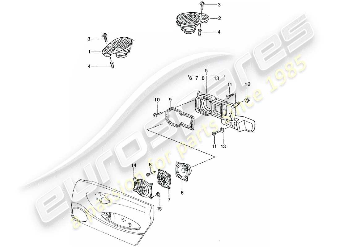 VIEW PARTS DIAGRAMS FROM THE PORSCHE 996 PARTS CATALOGUE a part diagram from the porsche 996 parts catalogue