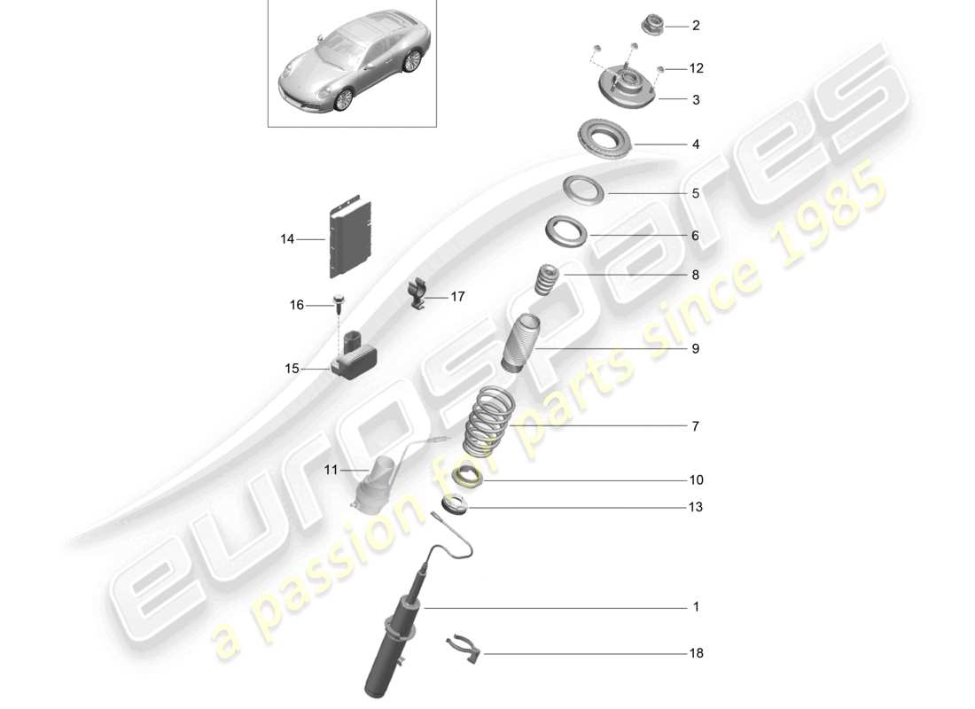 VIEW PARTS DIAGRAMS FROM THE PORSCHE 991 PARTS CATALOGUE a part diagram from the porsche 991 parts catalogue