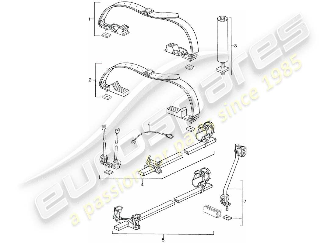 a part diagram from the porsche 911 parts catalogue