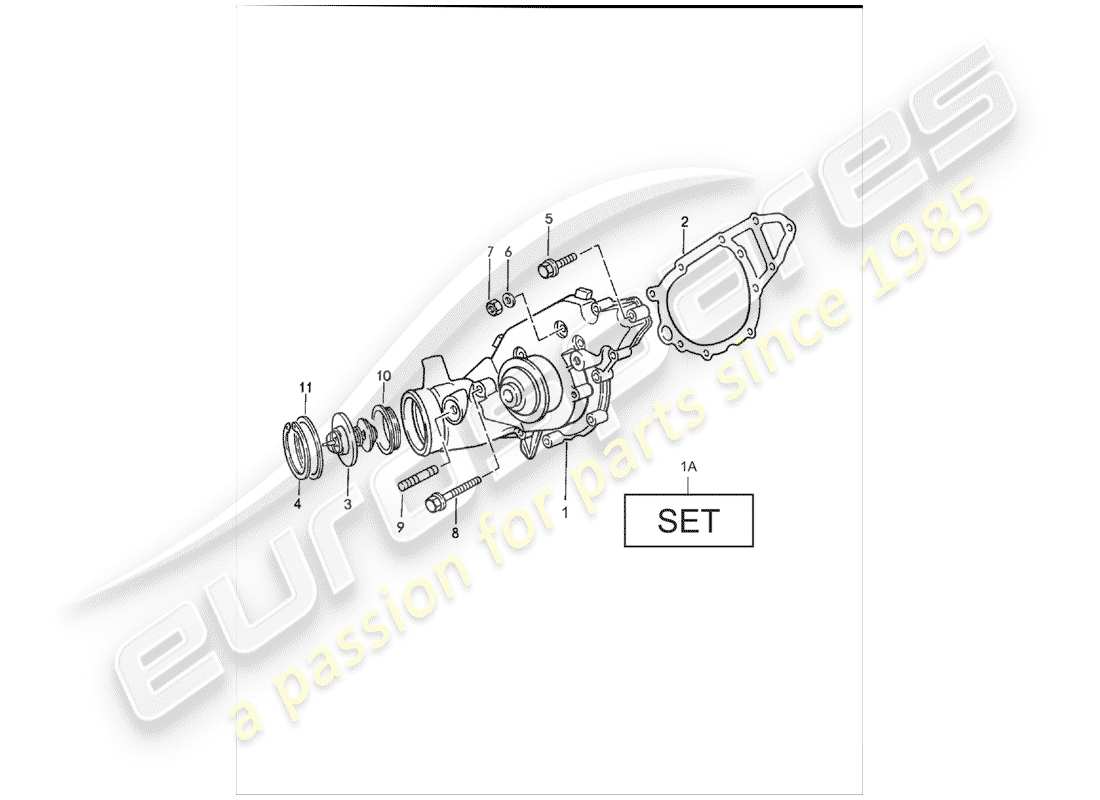 a part diagram from the porsche 944 parts catalogue