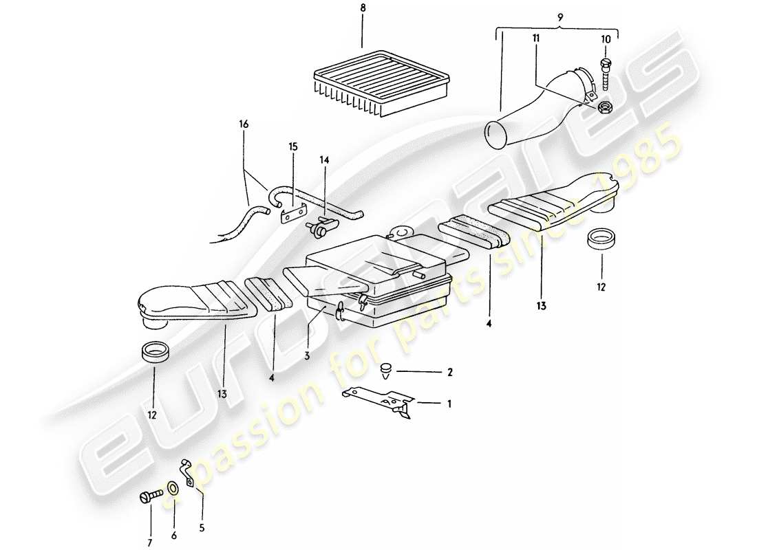 a part diagram from the porsche 914 parts catalogue