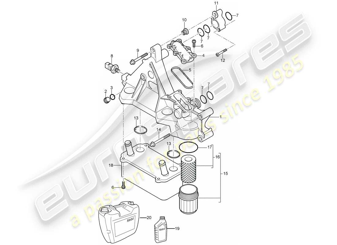 a part diagram from the porsche cayenne parts catalogue