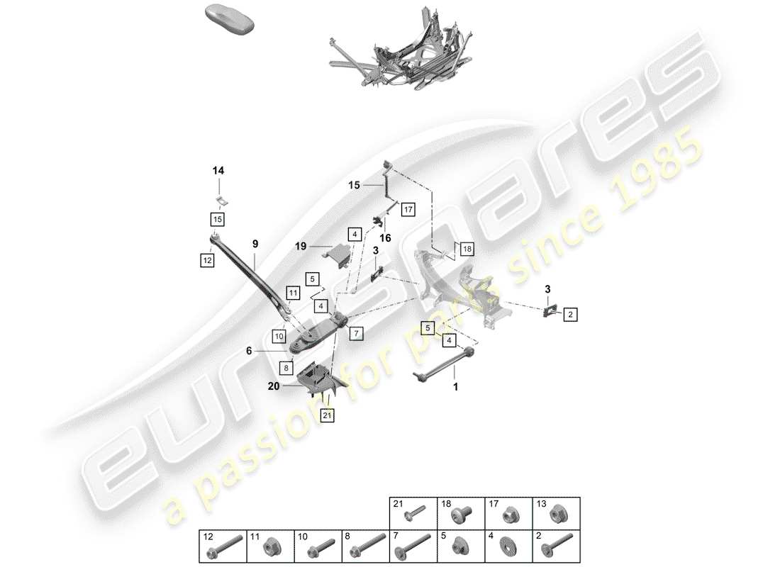 a part diagram from the porsche boxster parts catalogue