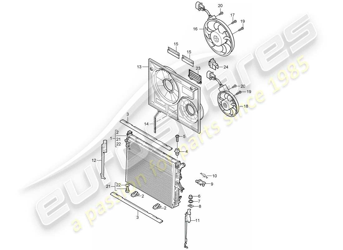 a part diagram from the porsche cayenne parts catalogue