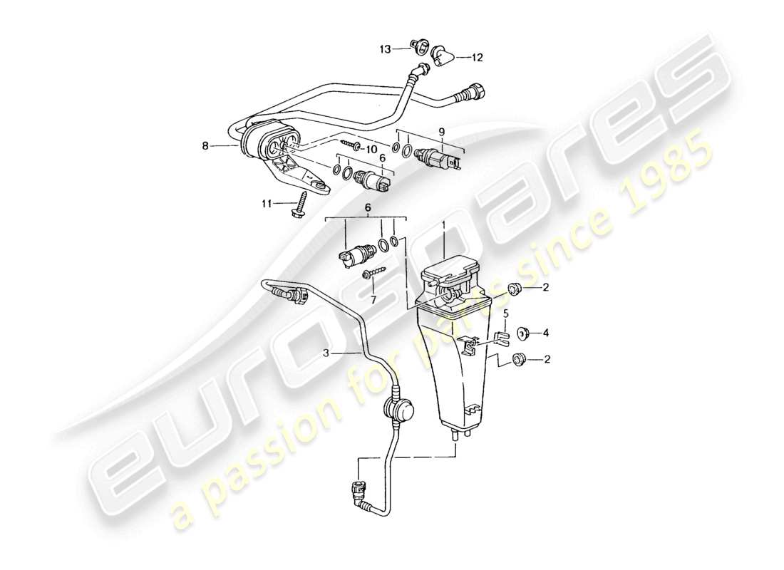 VIEW PARTS DIAGRAMS FROM THE PORSCHE BOXSTER PARTS CATALOGUE a part diagram from the porsche boxster parts catalogue