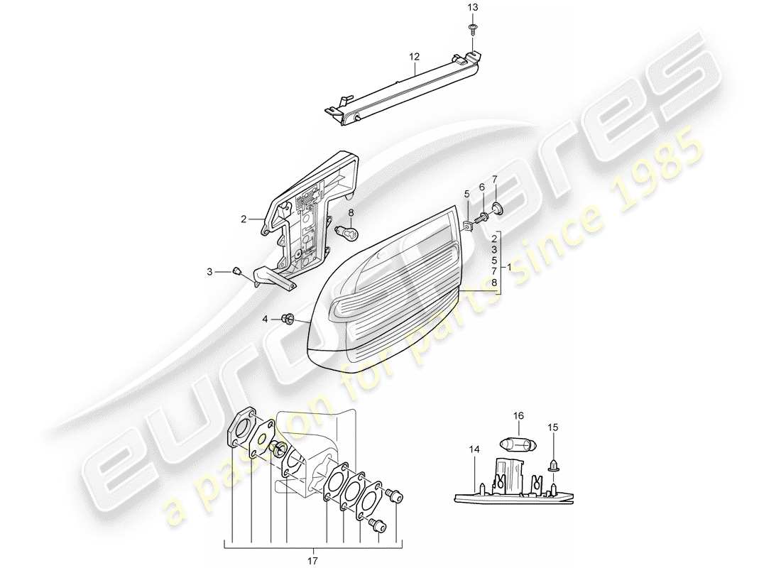a part diagram from the porsche cayenne parts catalogue