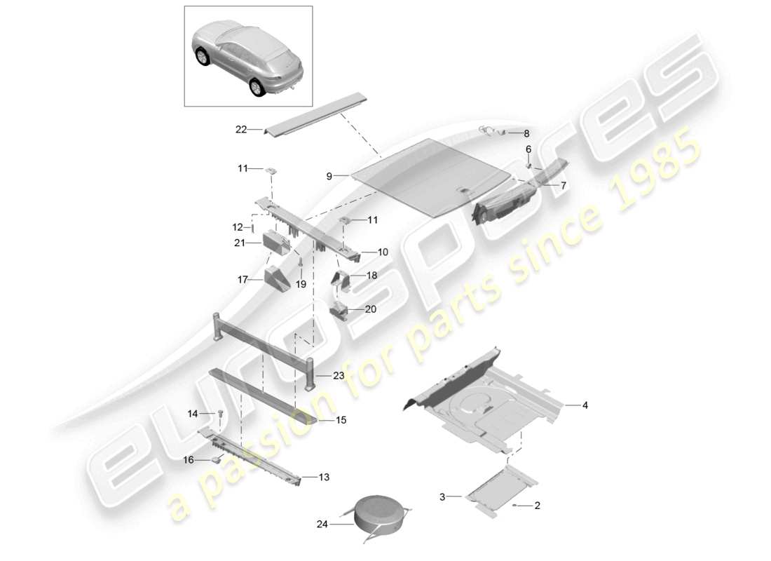 a part diagram from the porsche macan parts catalogue