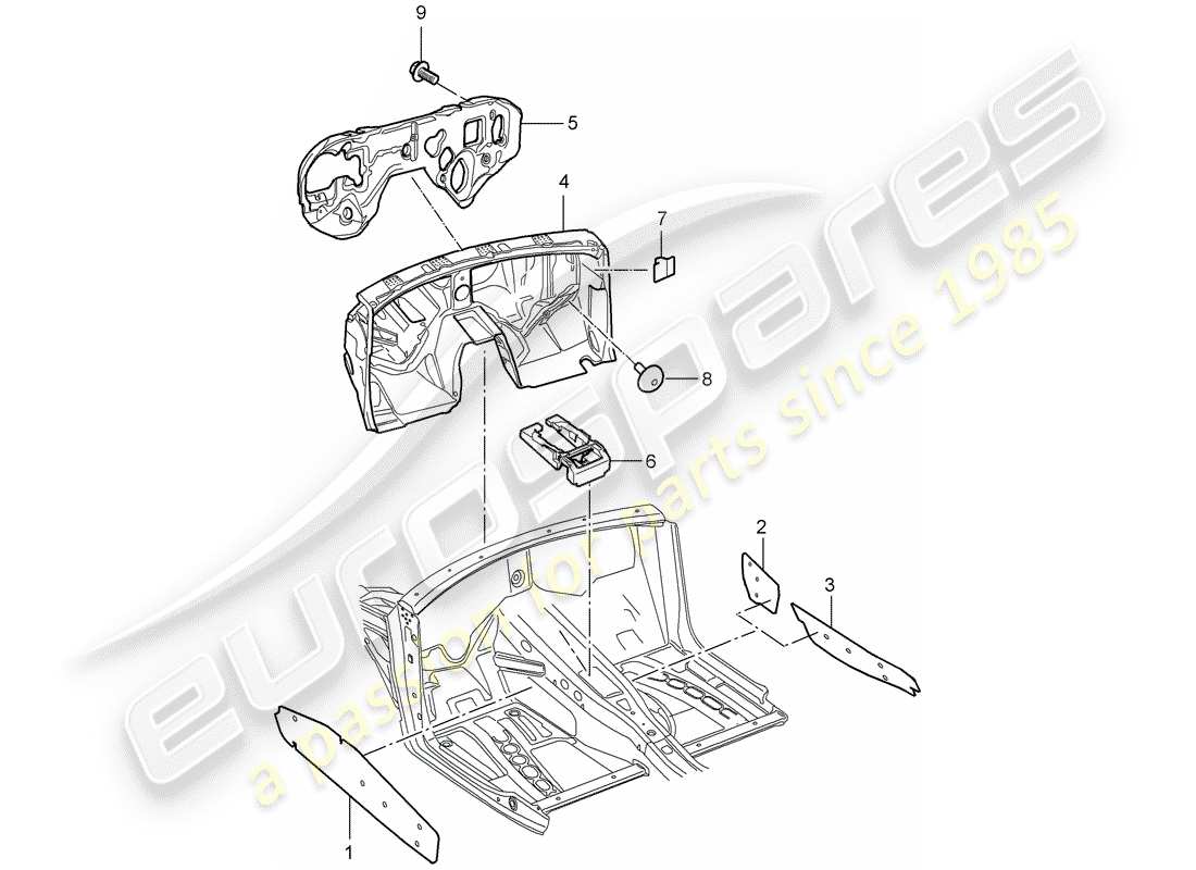 a part diagram from the porsche cayenne parts catalogue