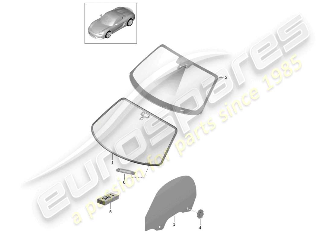 a part diagram from the porsche boxster parts catalogue