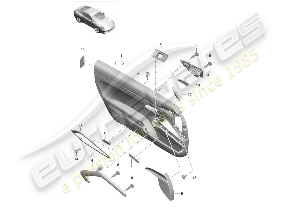 VIEW PARTS DIAGRAMS FROM THE PORSCHE 991 PARTS CATALOGUE a part diagram from the porsche 991 parts catalogue