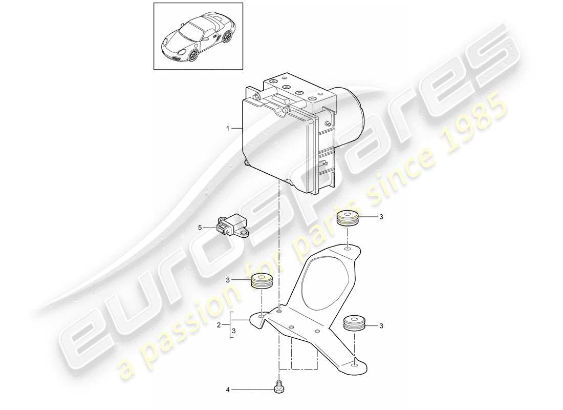 a part diagram from the porsche boxster parts catalogue