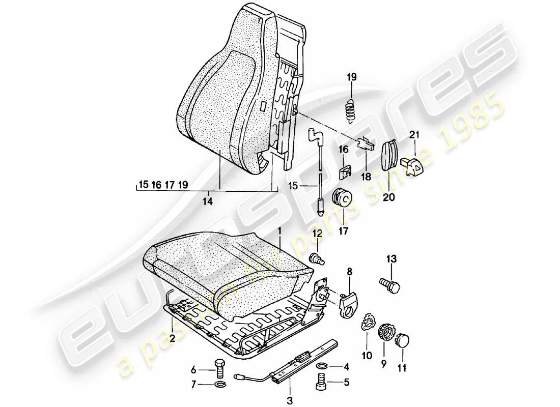 a part diagram from the porsche 924 parts catalogue