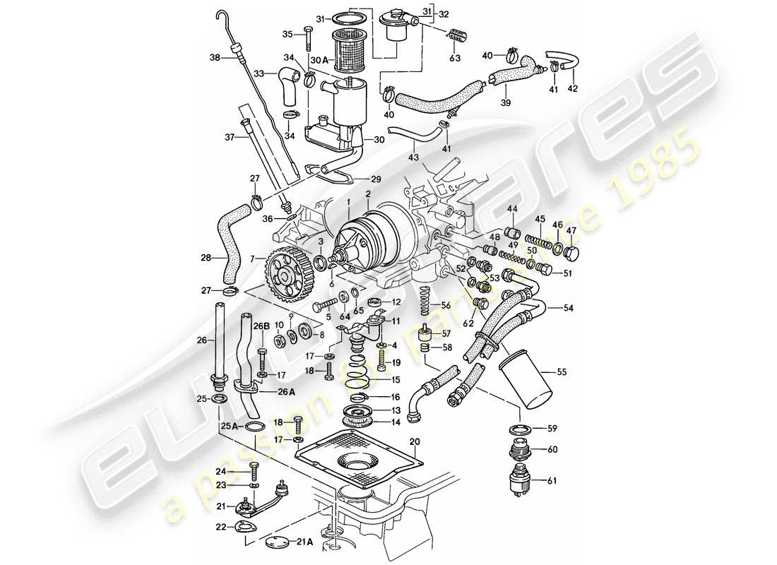 a part diagram from the porsche 928 parts catalogue