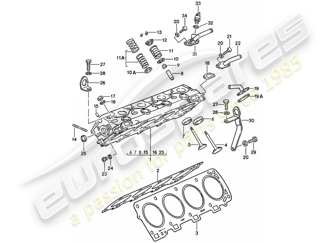 a part diagram from the porsche 928 parts catalogue