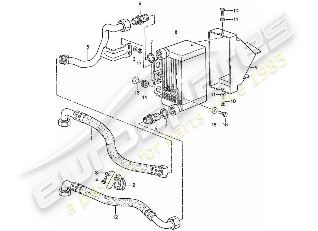 a part diagram from the porsche 944 parts catalogue