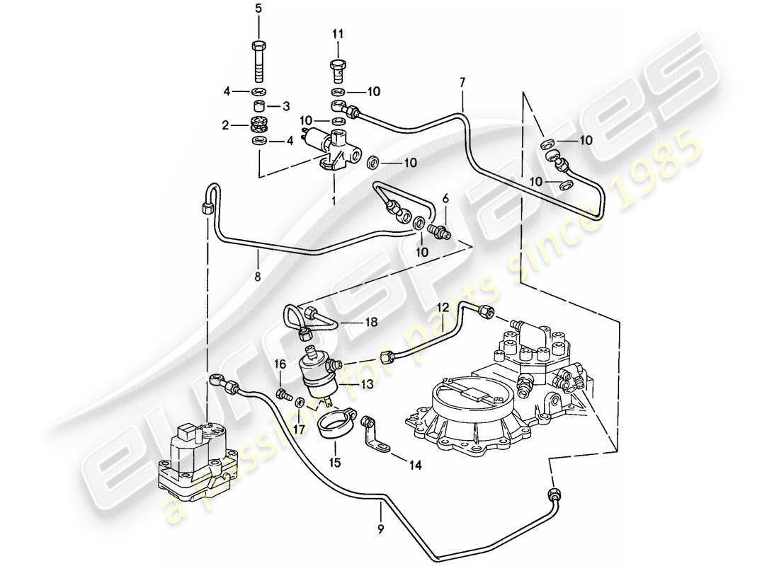 a part diagram from the porsche 928 parts catalogue