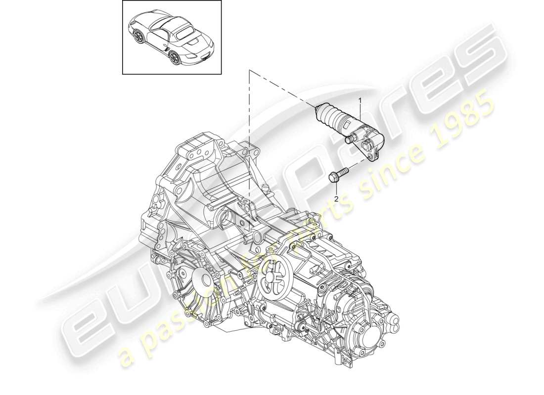 a part diagram from the porsche 2011 (987 boxster) parts catalogue