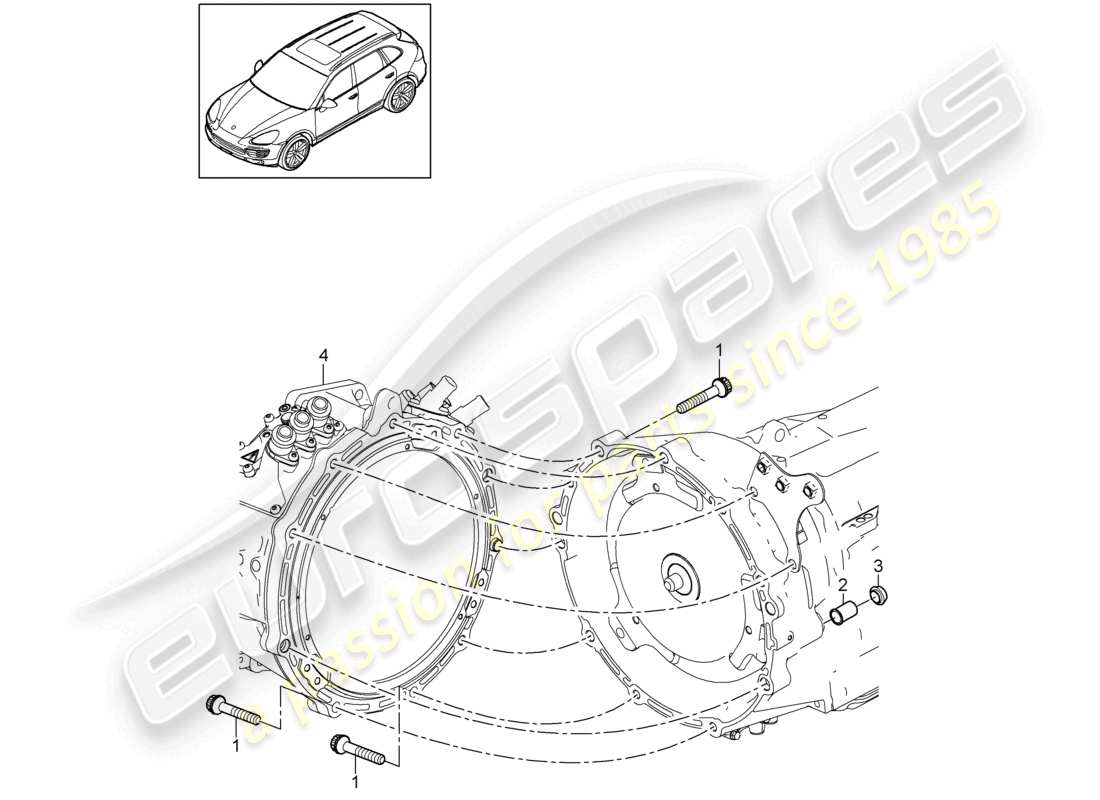 a part diagram from the porsche cayenne parts catalogue