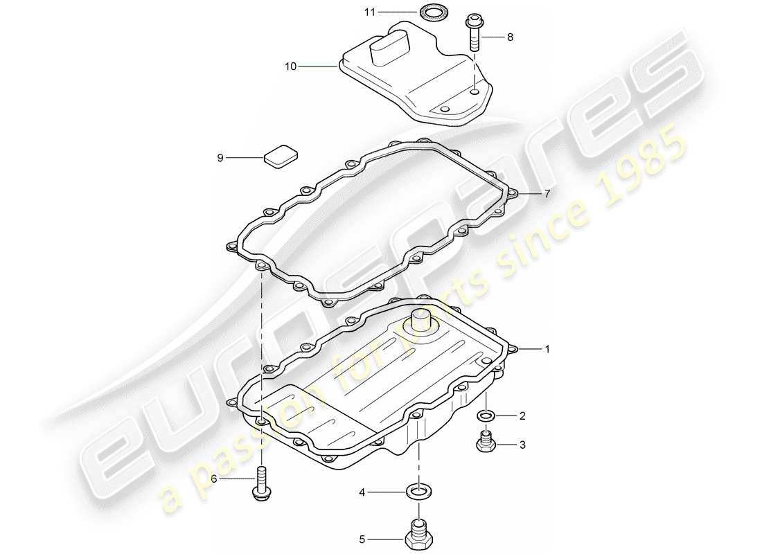 a part diagram from the porsche cayenne parts catalogue