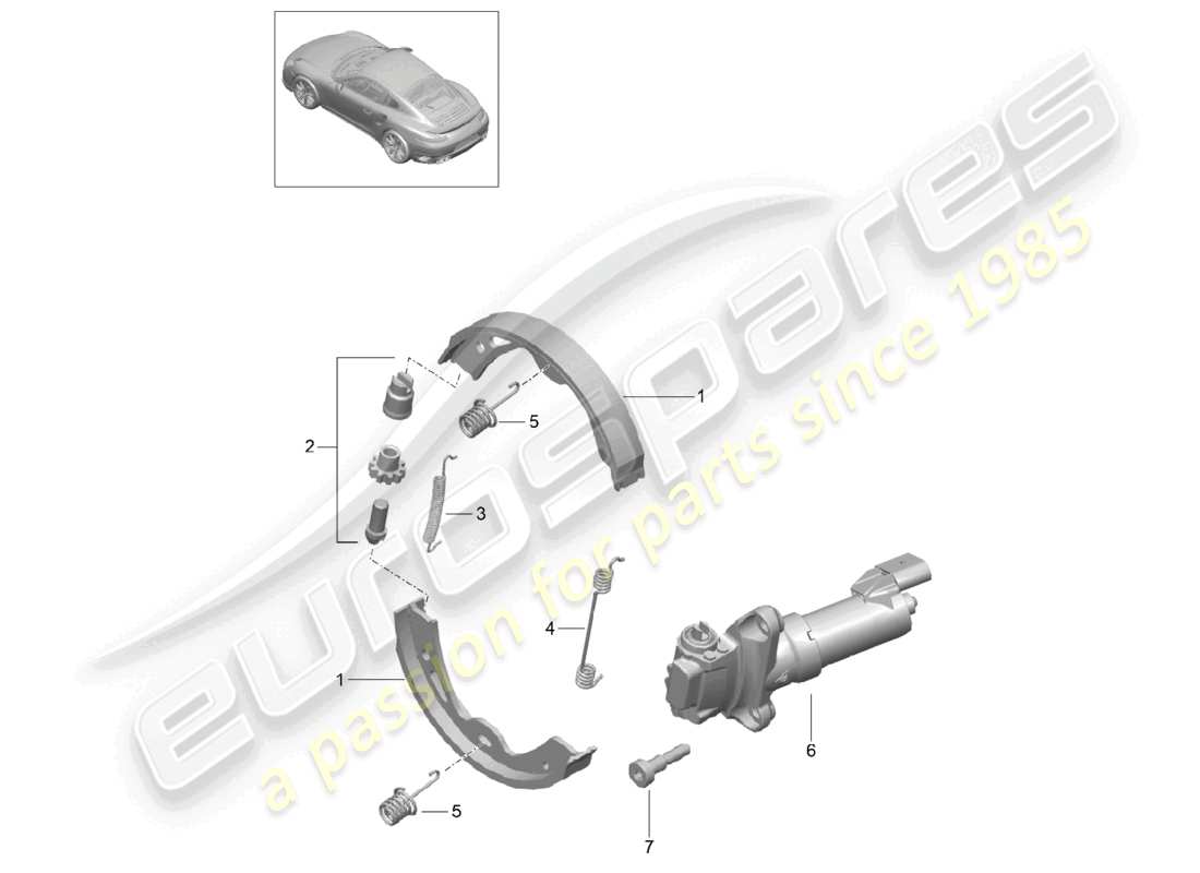 a part diagram from the porsche 991 parts catalogue