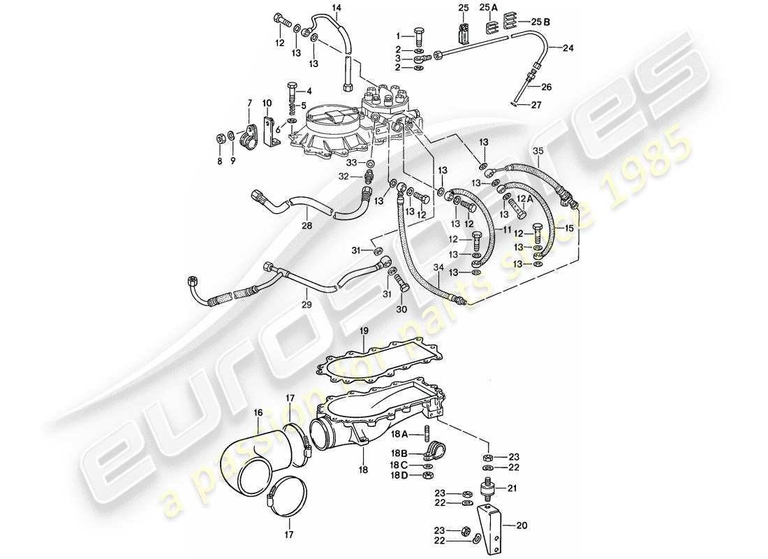 a part diagram from the porsche 911 parts catalogue