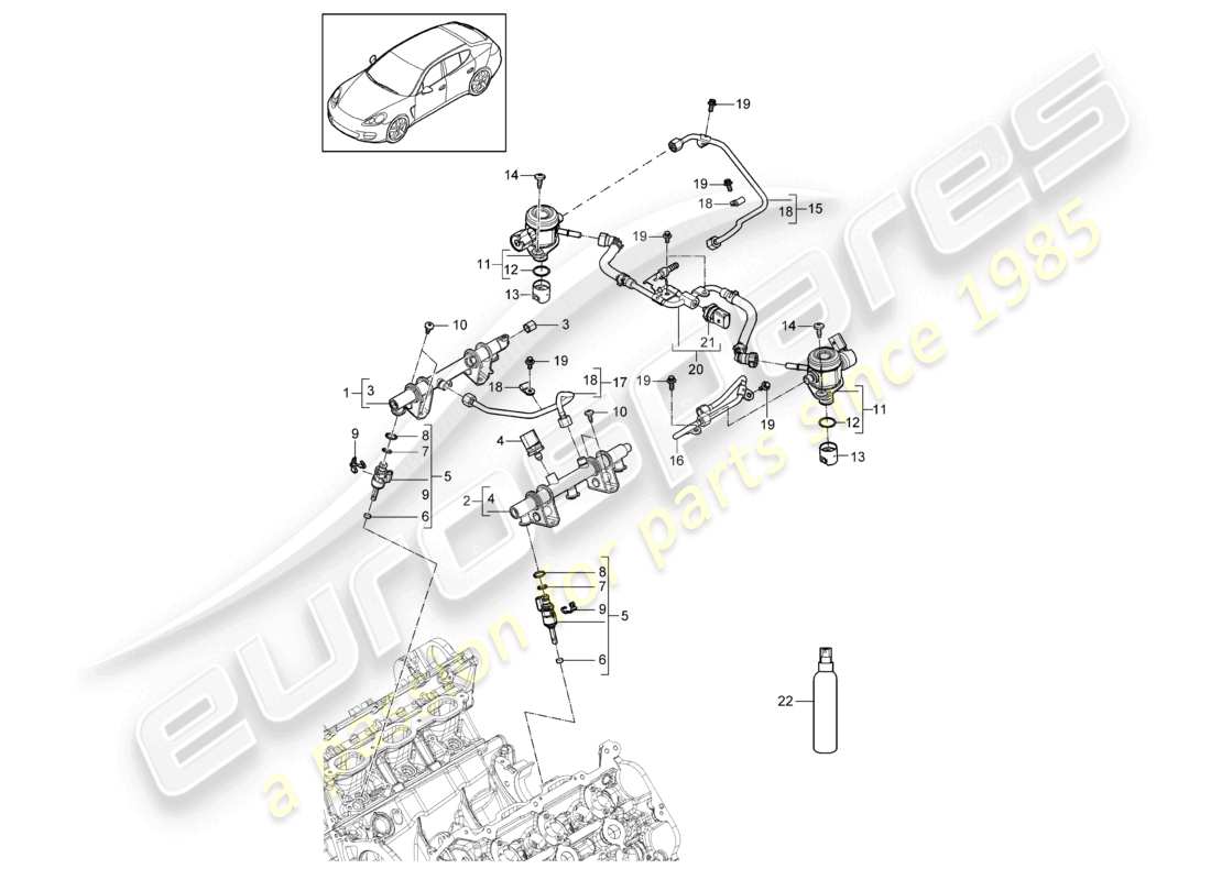 VIEW PARTS DIAGRAMS FROM THE PORSCHE PANAMERA PARTS CATALOGUE a part diagram from the porsche panamera parts catalogue