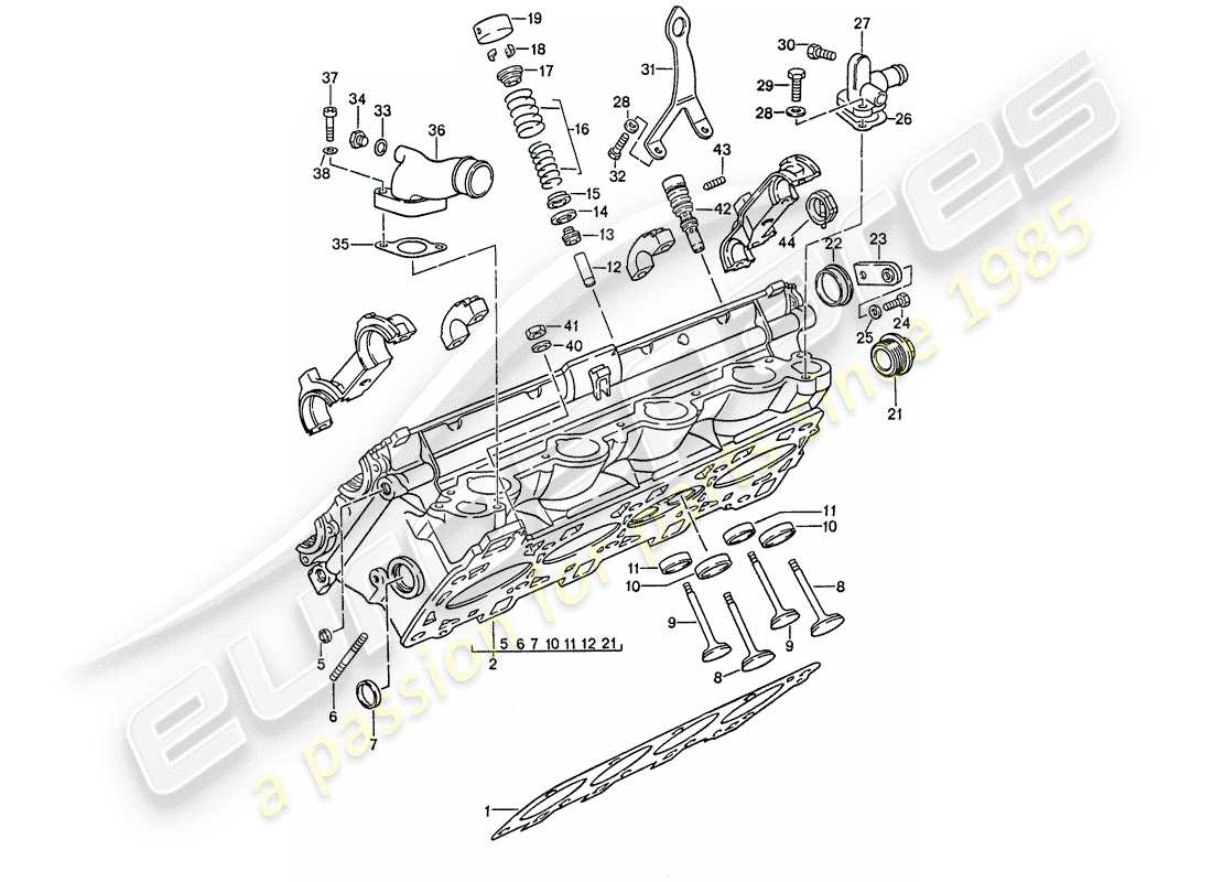 VIEW PARTS DIAGRAMS FROM THE PORSCHE 944 PARTS CATALOGUE a part diagram from the porsche 944 parts catalogue