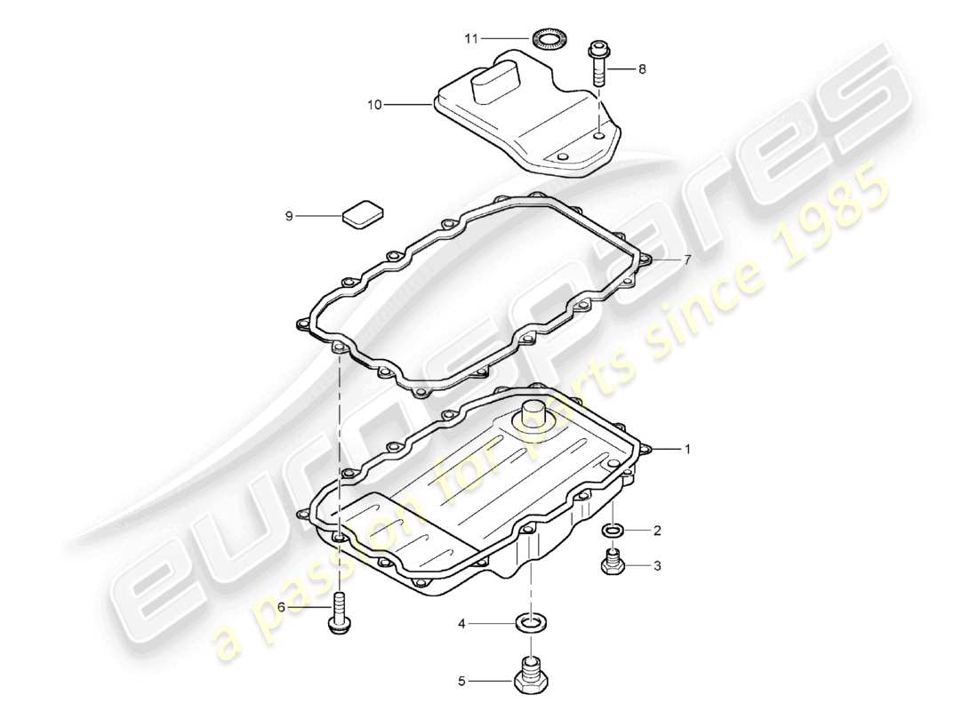 a part diagram from the porsche 2005 (cayenne e1 9pa) parts catalogue