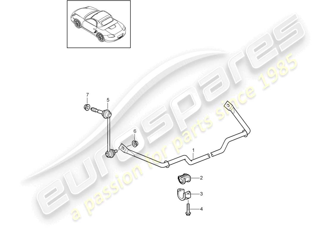 a part diagram from the porsche boxster parts catalogue