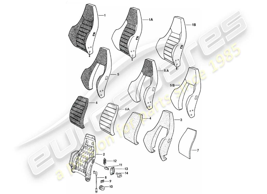 a part diagram from the porsche 924 parts catalogue