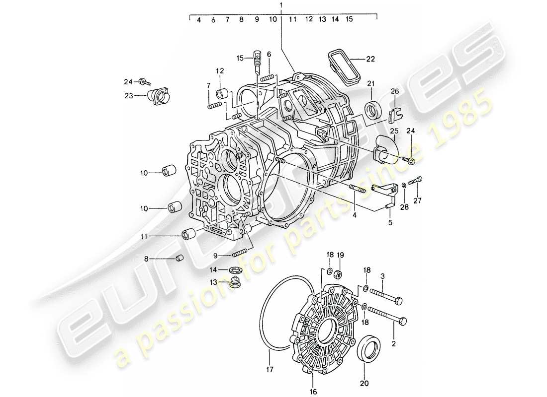 VIEW PARTS DIAGRAMS FROM THE PORSCHE 993 PARTS CATALOGUE a part diagram from the porsche 993 parts catalogue