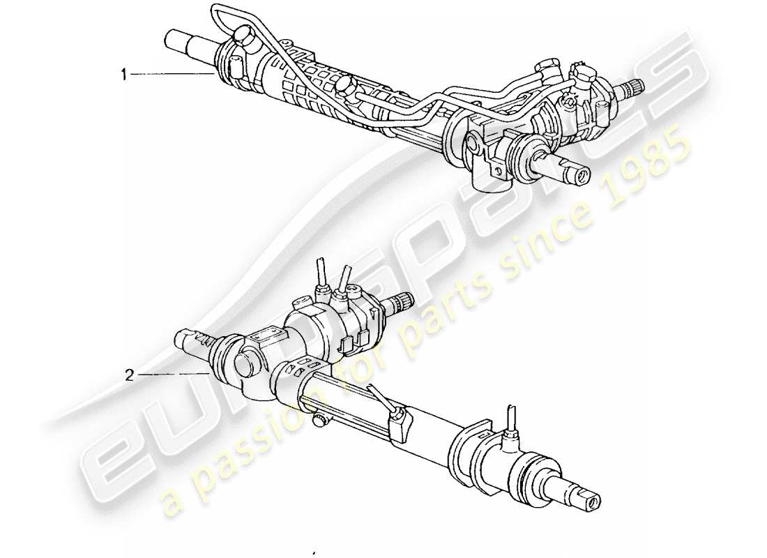 a part diagram from the porsche 1974 (refurbished and exchange catalogue) parts catalogue